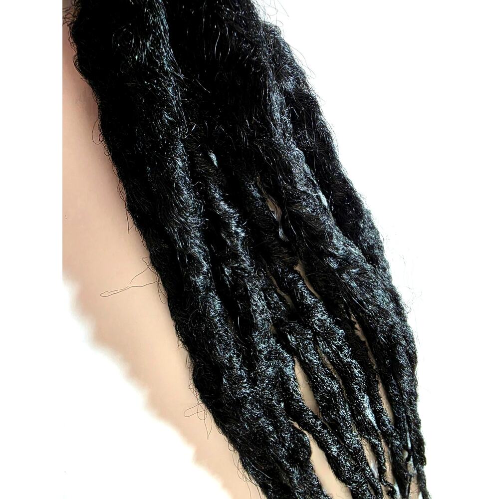 10 SE Single Ended Natural Black Synthetic Dreads Dreadlocks Hair Extensions